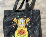 Garfield Trick Or Treat Bag Tote Black Halloween Candy Jack-o-lantern  ‍⬛  - $14.49