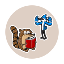 Regular Show Fantasy Enamel Pins: Mordecai and Rigby - $29.90