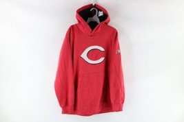 Vtg Nike Mens Medium Faded Mini Center Swoosh Cincinnati Reds Baseball Hoodie - £58.38 GBP
