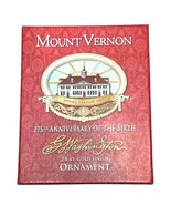 Mount Vernon 2007 Christmas Ornament 24KT Gold Finish 275th George Washi... - $19.55