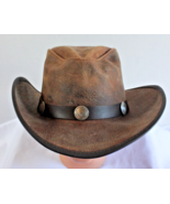 Overland Renegade Leather Cowboy Hat with Buffalo Nickels Size M - 7 To ... - €90,45 EUR