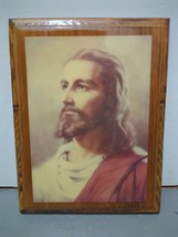Vintage Profile of Jesus Christ Wooden Plaque 11&quot; wide by 9&quot; tall - £22.09 GBP