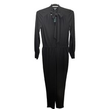 Lauren Ralph Lauren Jumpsuit Black Size L Long Sleeve Tapered Leg Neck Tie  - £91.52 GBP