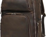 Full Grain Leather Travel Backpack For Man Hiking Backpack Rucksack Casu... - $296.99
