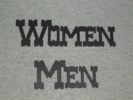 Western Style Men &amp; Women Wood Restroom Door Word Signs - £15.99 GBP