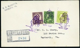 Brownies from (English folklore) in Purple Fancy Cancel Reg Cover - Stuart Katz - $225.00