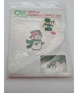 Latch Hook Snowman Hearth Rug Xmas Tree Skirt CM Columbia Minerva READ N... - $29.99