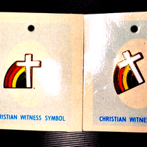 Rainbow Cross Pinback lot of two - $20.79