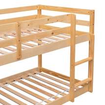 Twin over Twin Floor Bunk Bed,Natural - £231.58 GBP