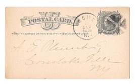 NY Rome New York 1878 Fancy Cork Cancel on UX5 Postal Card - £4.01 GBP