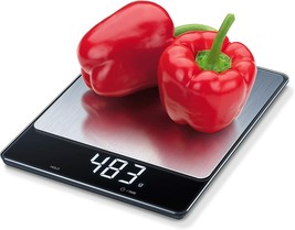 Beurer Ks34 Digital Kitchen Scale - Precise Scale For Food Ounces, Black Glass - £31.16 GBP