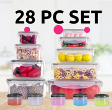 MTR 28 PIECE SET BPA-Free Food Storage Set Stackable Leakproof Microwave... - $17.86