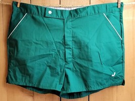 Jantzen Vintage 1970’s Kelly Green 2 Pocket Shorts Men 42 Button Tab 100% Cotton - £62.27 GBP