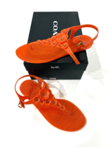 Coach Jelly Tea Rose Thong Sandals Mandarin Orange Size 10B - £39.06 GBP