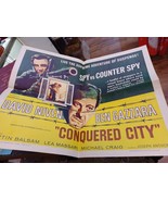 Conquered City 1965 WWII Spy Drama 28&quot; x 22&quot; Poster David Niven Ben Gazzara - $67.85 CAD
