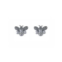 Esse Marcasite Sterling Silver Marcasite Bumble Bee Stud Earrings  - $1,571.06 MXN