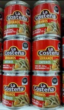 La Costena Serrano Entero / Whole Serrano Peppers - 6 Cans Of 220g Ea. Free Ship - $22.24