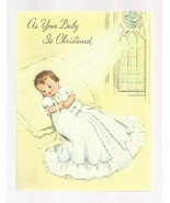 Vintage 1940's Baby Christened Greeting Card - £4.68 GBP