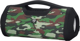 Portable Camo Bluetooth Speaker Boombox With Wireless Linking And 24 Hour, Xl. - £77.48 GBP