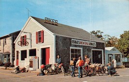 Cape Cod Martha&#39;s Vineyard Nantucket MA-TIME To Rent A Bike Bicycle Postcard - £4.86 GBP