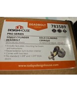 Design House 783589 Single Cylinder Deadbolt Reversible for Left - Nickel - $23.06 CAD