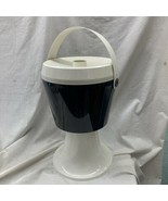 RARE Vintage Mid Century Modern Balck &amp; White Plastic Pedestal Ice Bucket - €173,72 EUR
