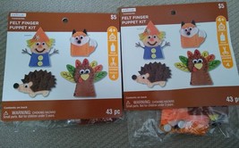 Felt Finger Puppet Kit Senior and Kids Fall Craft Kit Thanksgiving Turkey Autumn - £7.36 GBP