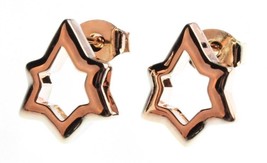 Nuevo Edison 14K Chapado en Oro Brillante Stars Tuerca Pendientes Nwt - £6.30 GBP