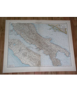 1898 ORIGINAL ANTIQUE MAP OF CENTRAL ITALY ROME LAZIO APULIA ABRUZZO CAM... - £22.54 GBP