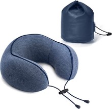 Travel Pillow,Memory Foam Neck Pillow,Ergonomic &amp; Washable Nap Pillow (Navy) - £28.60 GBP