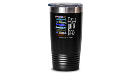 Fish With Dad Tumbler Travel Coffee Cup Gift for Dad Fathers Day Fisherm... - $27.78+