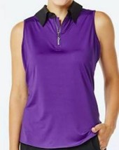 Nwt Ladies Belyn Key Purple Black Keystone Sleeveless Golf Shirt Xs S M L Xl Xxl - £31.45 GBP
