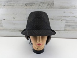 Kenny K Mens XL Black Pinstripe Fedora Hat with Black Band Extra Large  - $14.49