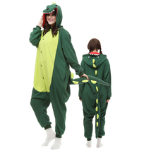 Adult Onesies Animal Cartoon Green dinosaur Kigurumi Pajamas Halloween C... - £23.89 GBP