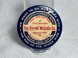 VTG The Harold McCalla Co Machine Supplies Phila PA Mirror Celluloid Adv... - $39.95
