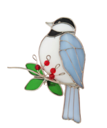 Suncatcher style blue &amp; white bird night light clip shade - $28.05 CAD