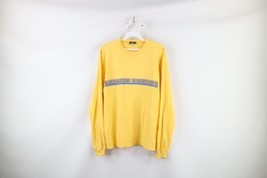 Vintage 90s Starter Mens XS Distressed Spell Out Long Sleeve T-Shirt Yellow - £23.44 GBP
