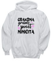 Grandma Hoodie Grandma Grams Sweet Mimicita White-H - £25.48 GBP
