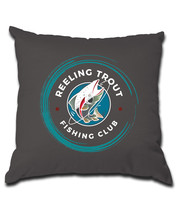 Reeling Trout fishing club Pillow (Cover and Pillow Included) - £16.82 GBP