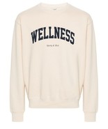 Sporty &amp; Rich Wellness Ivy Crewneck Sweatshirt in Cotton, Cream/Navy, Sz... - €124,08 EUR
