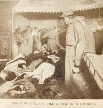 1904 Piling The Dead In The Street Chicago Iroquois Theater Fire Disaste... - $55.13 CAD