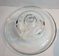 Clear Glass Cheese & Cracker or Dessert Plate & Dome Lid image 2