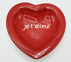 Sur La Table I Love You Je T&#39;aime French Heart Shape Small Bowl Trinket Tray - $19.79