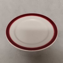 Buffalo China BUF25 Luncheon Plate Maroon Band Restaurantware - $21.95