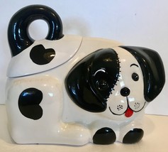 Patchwork Puppy Cookie Jar Vintage 1985 - Super Cute - Use for Cookies o... - $34.94