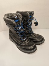 Khombu Winter Fun Boot Black  Size 4 Pull Elastic Cord Closure - £13.38 GBP