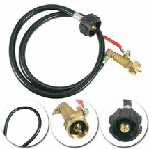 Propane Fill Adapter Hose Rubber 350Psi High Pressure W/On/Off Control Usa - £27.32 GBP