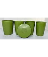 Vintage Stanhome Nesting Cups Set of 4 Olive Green with Lid SKU U48 - £11.91 GBP