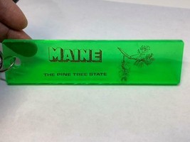 Vintage Souvenir Keyring Maine Usa Keychain The Pine Tree State Ancien Porte-Clé - £6.17 GBP