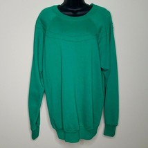 Pannill Sweatshirt  Size XXLarge Vintage 80s Ragland Style Green Faux Ruffles - £13.91 GBP